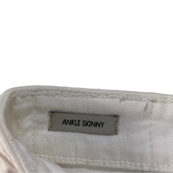 Calvin Klein Ankle Skinny Women Ivory Wash Jeans Sz 12 x28 NWT Denim Stretch - Picture 4 of 14